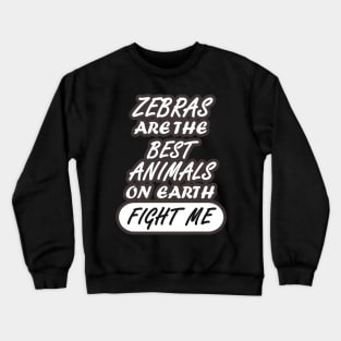 Zebra Safari Africa Waterhole Striped Crewneck Sweatshirt